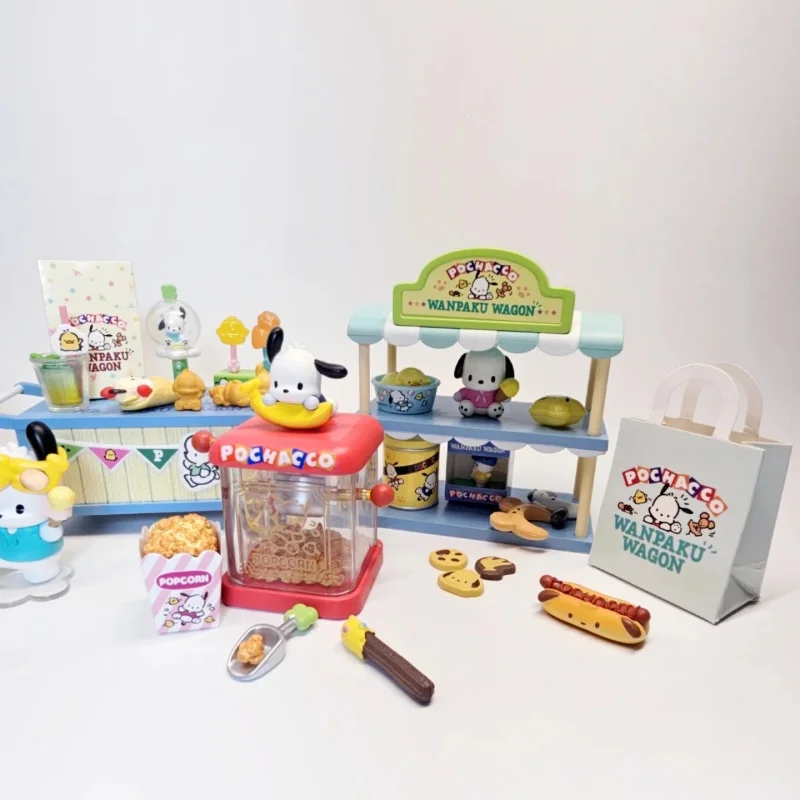 Sanrio Re-Ment Pochacco Parque de Diversões Caixa Cega Figuras de Ação - Bonito Dos Desenhos Animados Modelo Colecionável Brinquedos para Presente de Aniversário