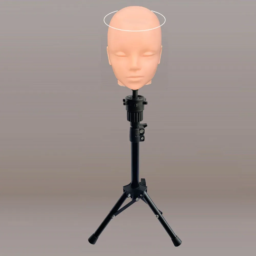 Wig Head Model Mannequin Dummy Wig Glasses Hat Display Stand Rack Hairpieces Stand Holder  Head Model Wig Display with Stand