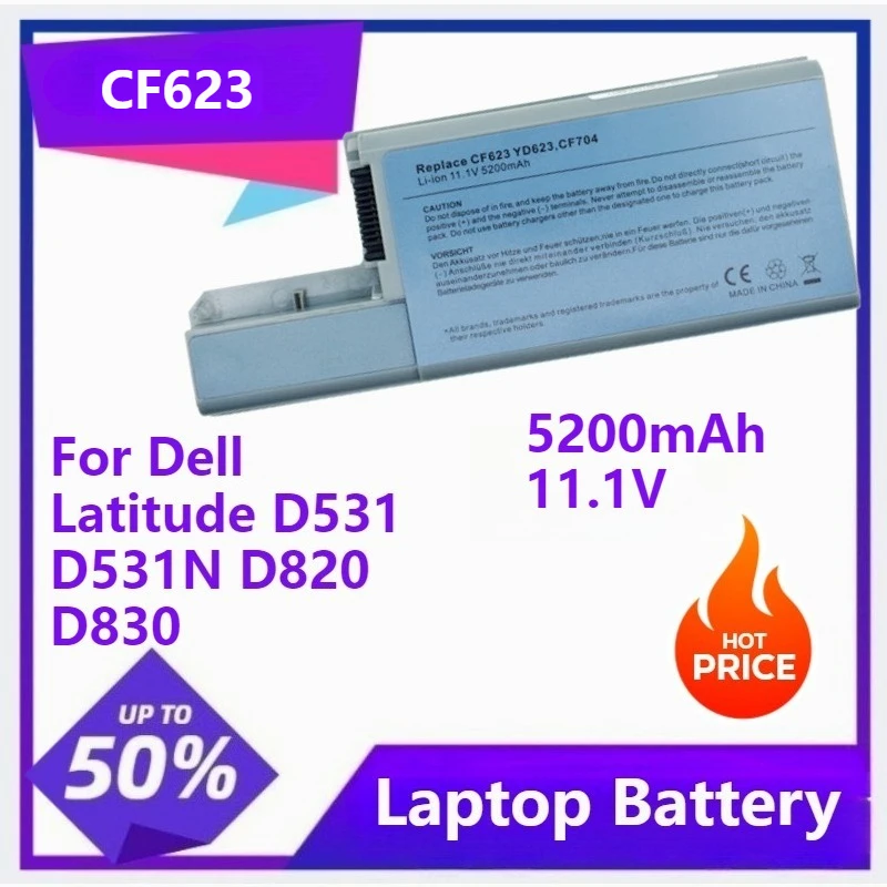 

Аккумулятор для ноутбука Dell Latitude D531 D531N D820 D830 Precision M4300, мобильная рабочая станция DF230 DF249 FF232 GX047 XD736 5200 мАч