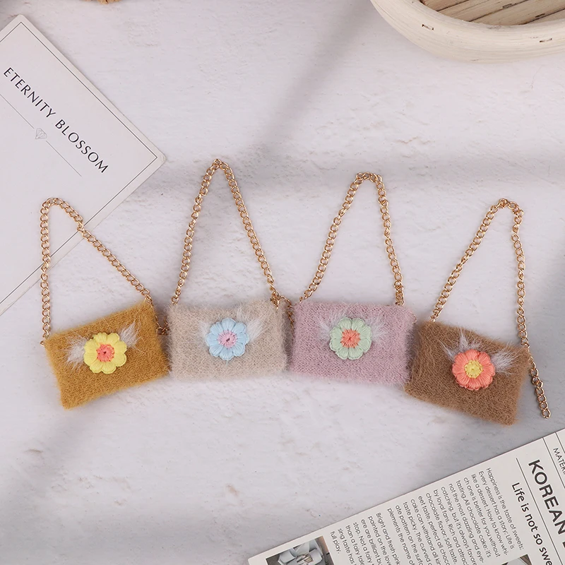 1/6 Doll Simulation Knitting Shoulder Bag Doll Mini Bags For Kawaii Plush Dolls Clothes Accessories