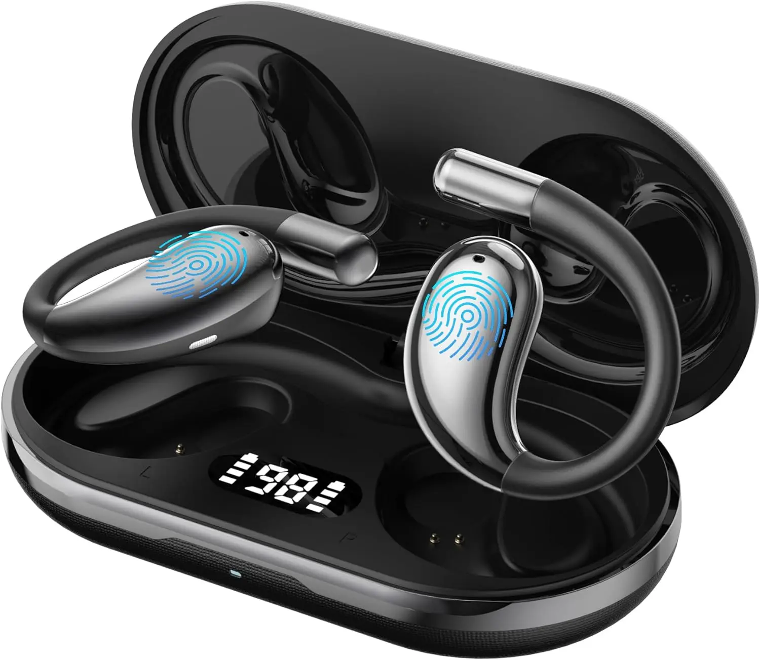 

Наушники-переводчики с ИИ: 144 языка в реальном времени, Bluetooth 5.4 для путешествий и бизнеса (черные)