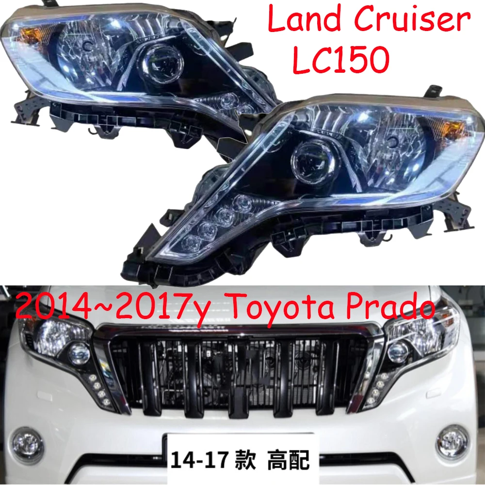 

1pcs car bumper FJ150 headlamp for Toyota Land Cruiser Prado LC150 headlight 2014~2017y 2700 4000 head lamp prado fog light