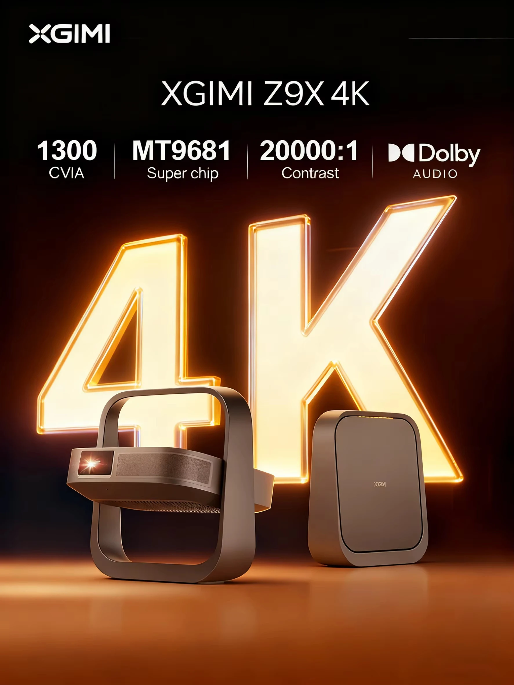 

Портативный лазерный проектор XGIMI Z9X 4K UHD с тройным цветовым лазером, 3D-оптическим зумом и поддержкой UHD видео для домашнего кинотеатра, Android, Wi-Fi, Smart TV