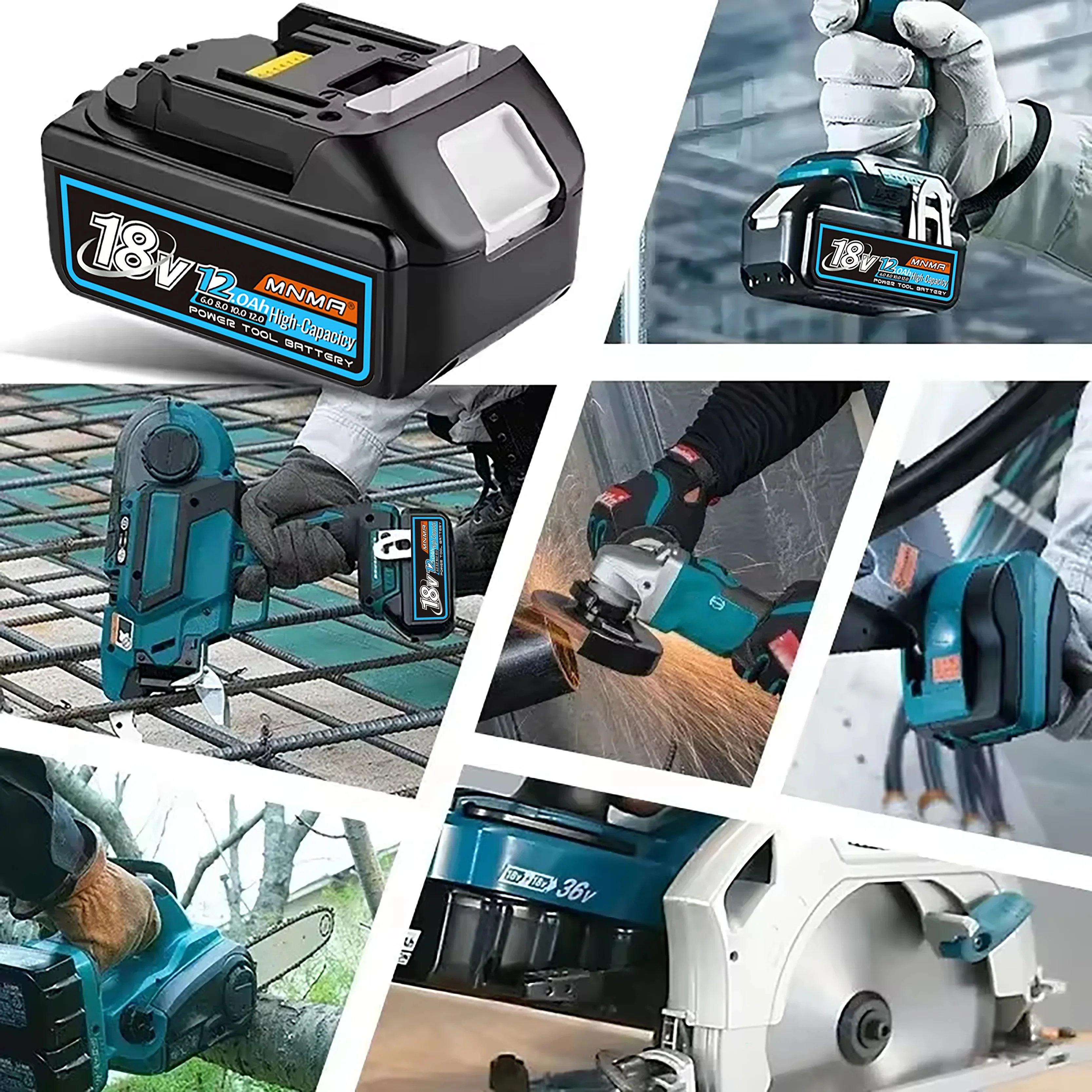 ⚡ ⚡ لماكيتا بطارية 18 فولت 10AH قابلة للشحن شاحن بطارية أيون الليثيوم استبدال BL1860B BL1850 BL1830 BL1815 LXT400 البطارية ⚡ ⚡ #6