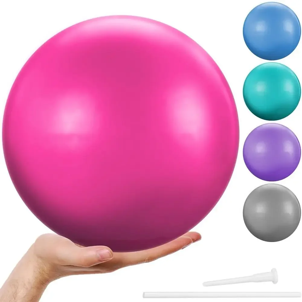 

25cm Mini Yoga Ball Soft Pilates Exercise Gym Ball PVC Non Slip Home Training Balance Stability Inflatable Straw Easy Inflation