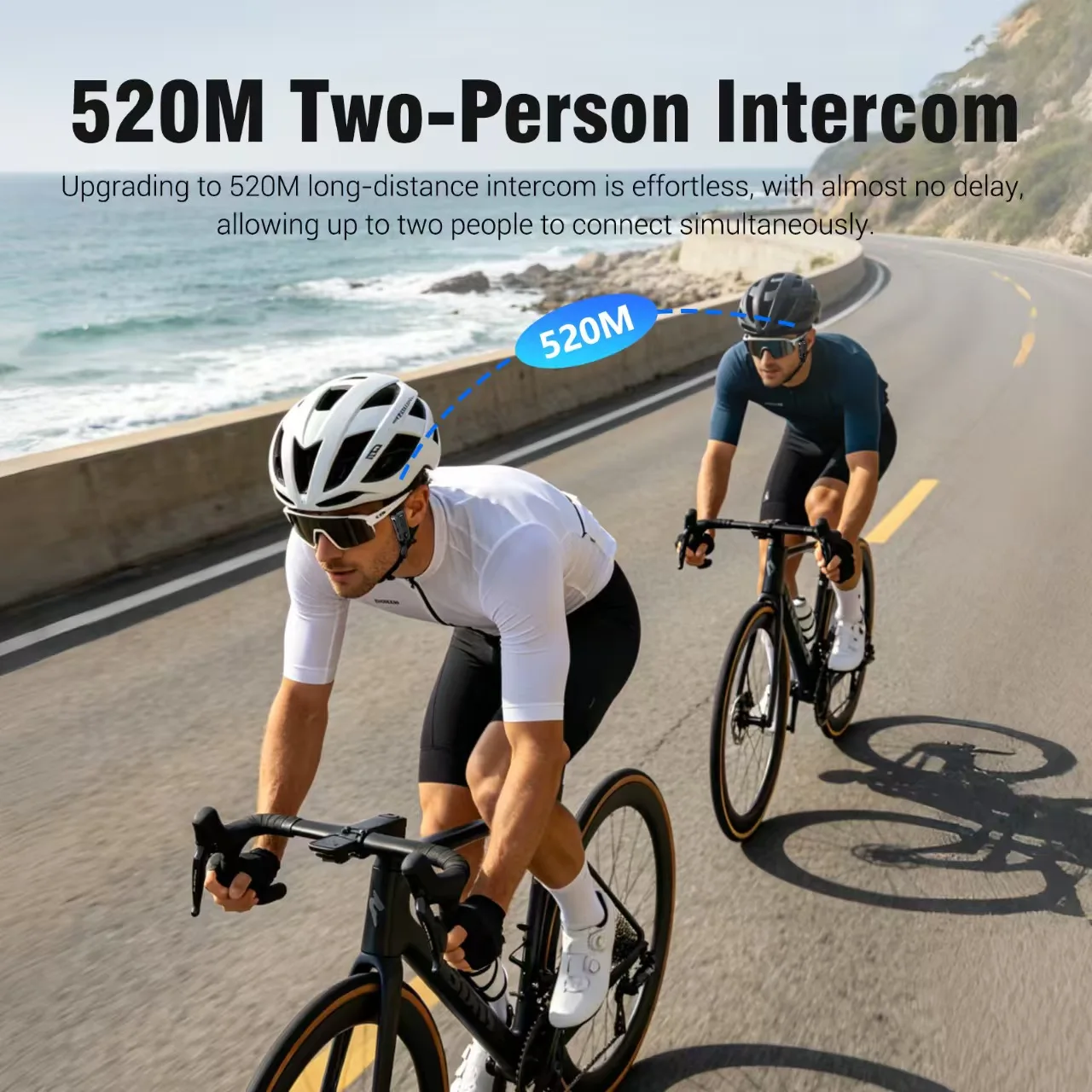 New Motorcycle Summer Helmet Headset Bluetooth 6.0 Dual Ear Stereo Hands-Free Call Waterproof Earphone for Bicycle Riding