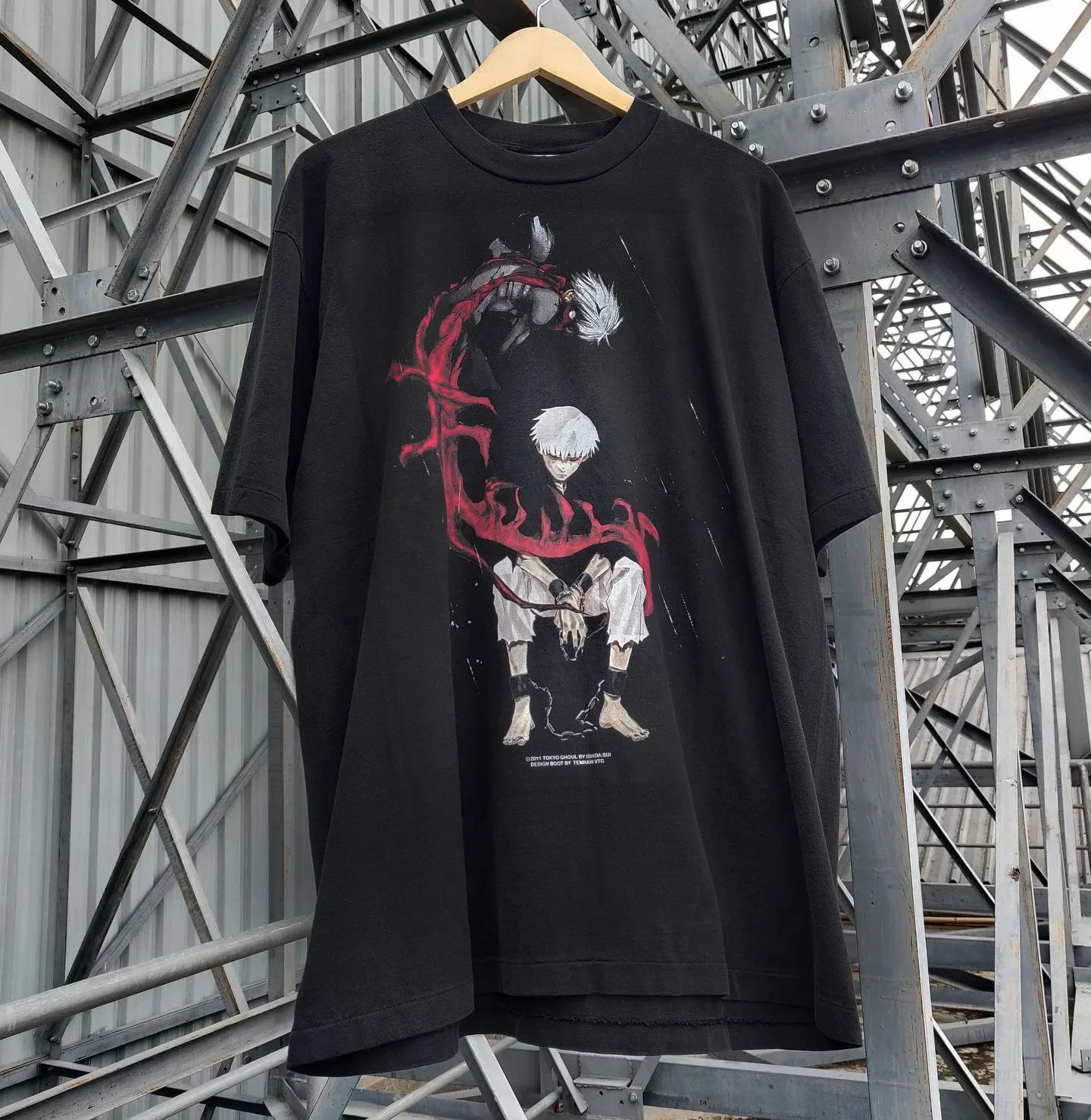 Anime T Shirt Ghoul Spider Lily T-shirt Men Oversized Cotton Casual Shirt Graphic Print T-shirts Streetwear Y2k Tee Tops