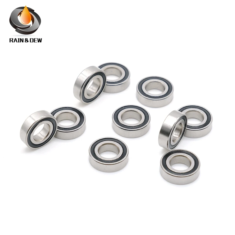 S687RS Bearing 10PCS 7x14x5 mm ABEC-7 Hobby Electric RC Car Truck S687 RS 2RS Ball Bearings S687-2RS Black Sealed