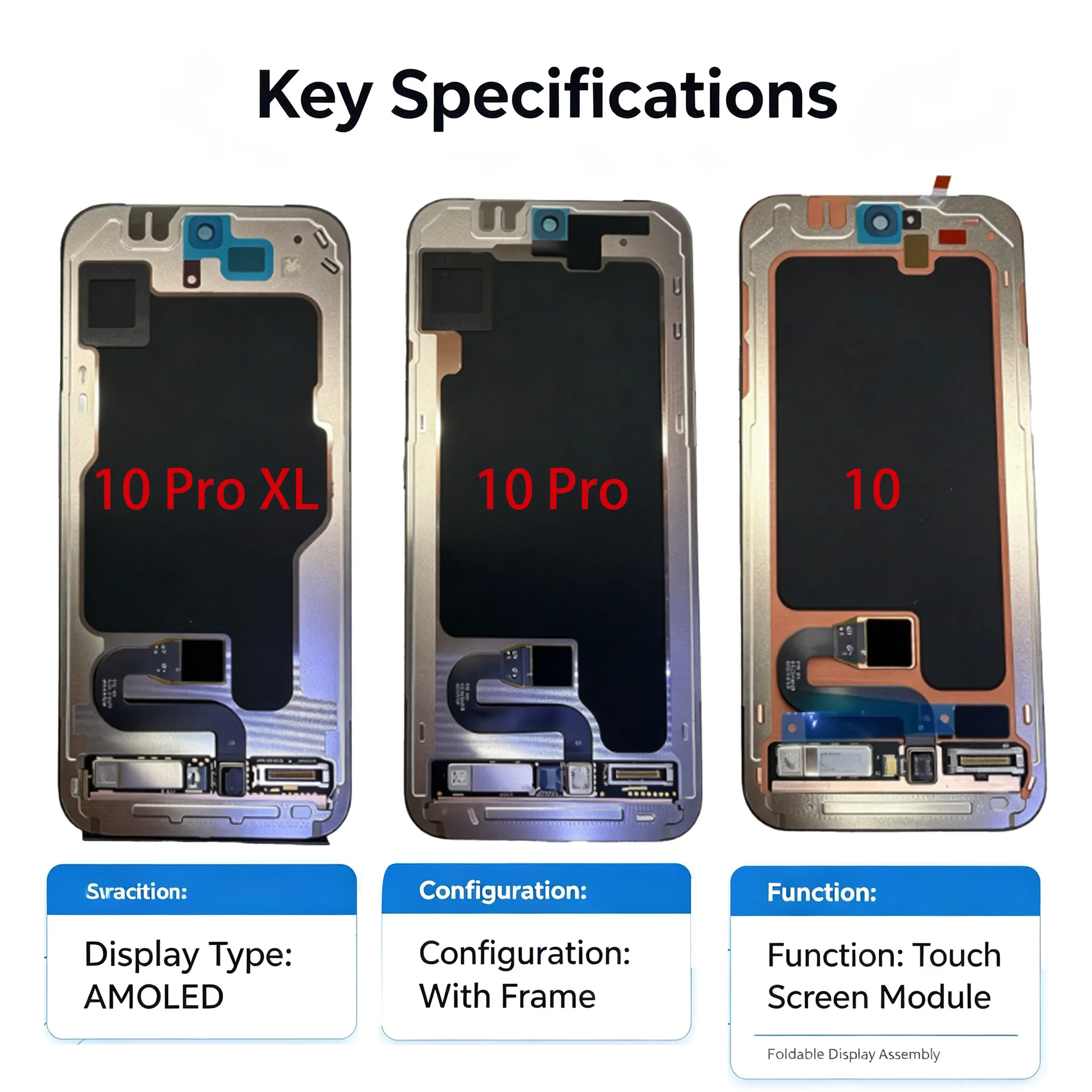 Original OLED Screen For Google Pixel 10 10 Pro 10 pro xl Original LCD Screen Replacement With Fingerprint Recognition