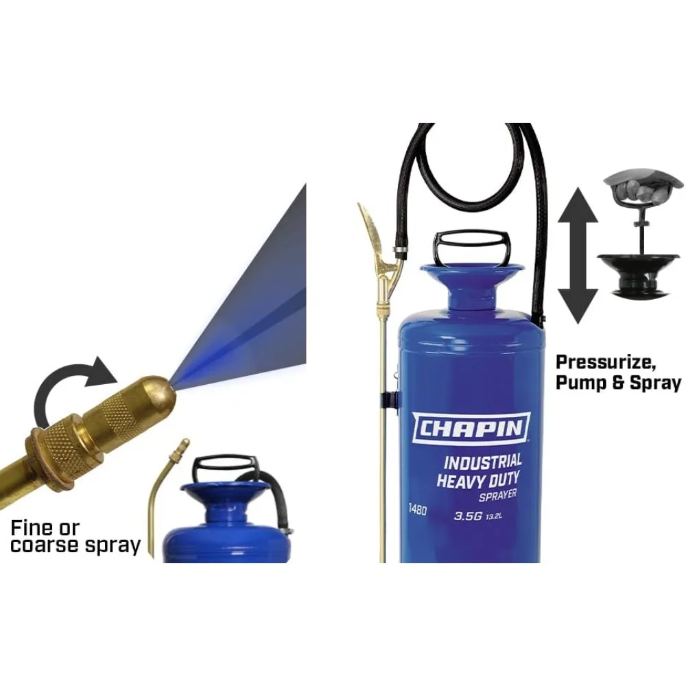 1480 Industrial 3.5-Gallon Funnel Top General Duty Professional, Blue