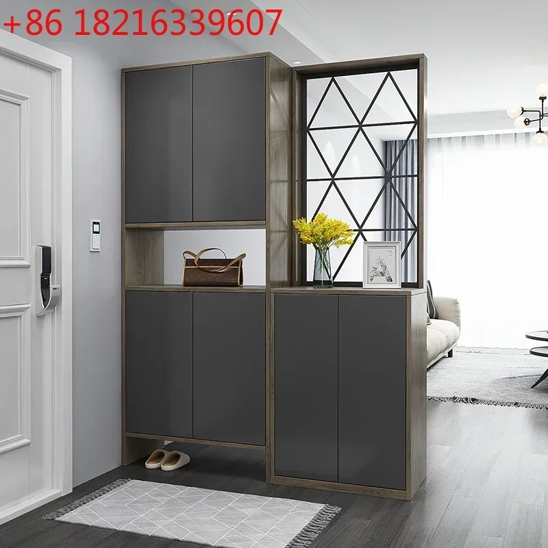 Entrance Cabinet Shoe Cabinet Dressing Mirror Shoe Changing Stool Unique Living Room Simple Modern Subareas Screens