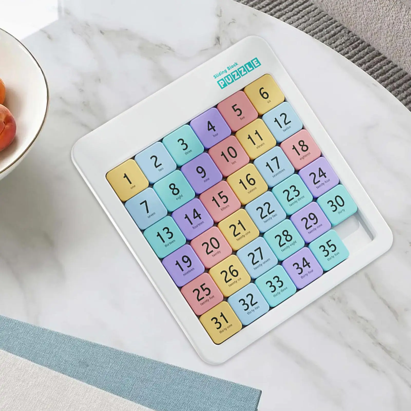 

Sliding Puzzle 6x6 Educational Magnetic Block Number Sliding Block Puzzle for Kids Adults Travel Classroom Party Favor Family