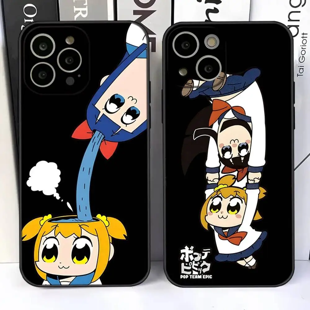 

Pop Team Epic pg Phone Case For iPhone 17,16,15,14,13,12,11 Plus,Pro,Max,Air,XR,XS,X,7,8 SE,Mini Silicone Soft