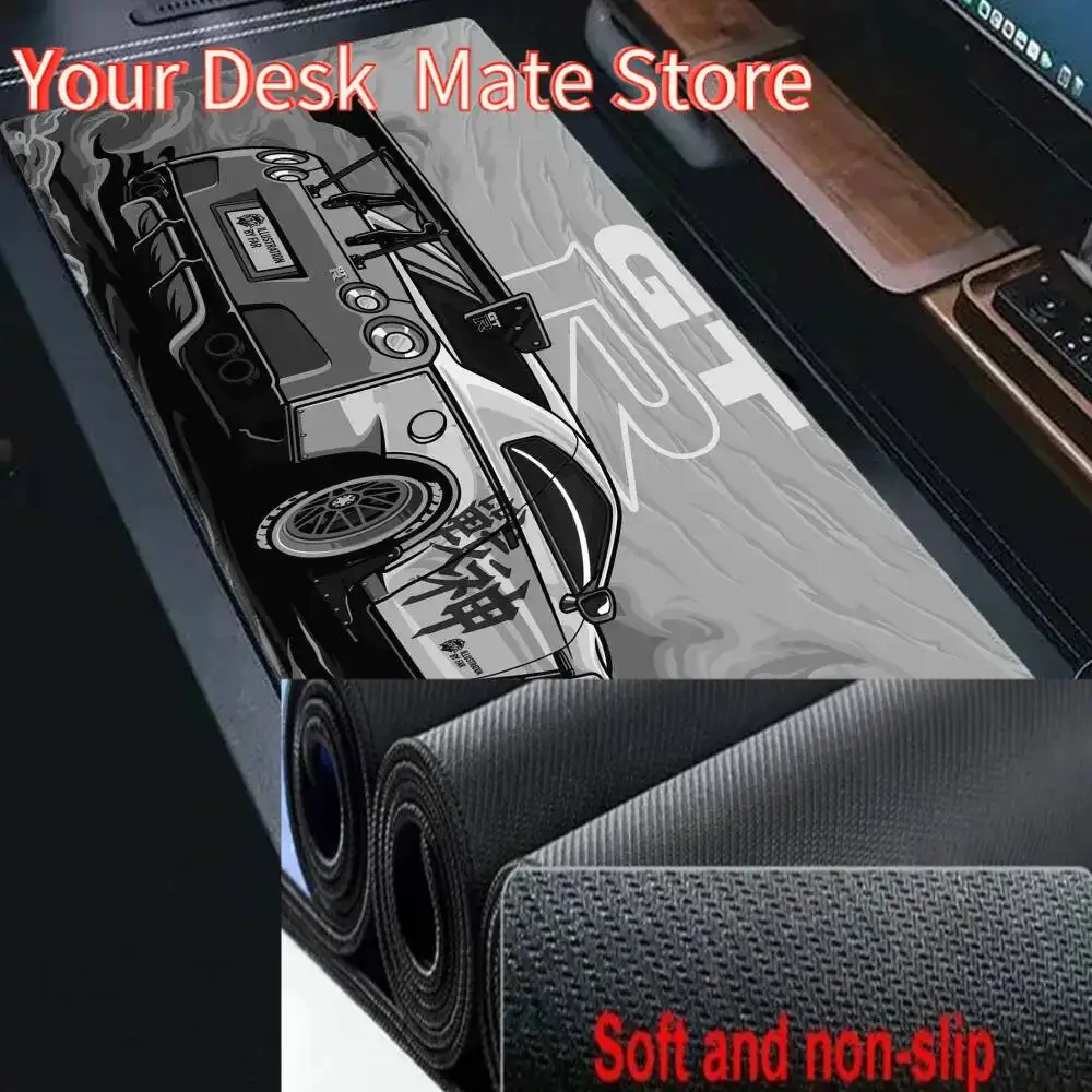 Neu eingetroffen Sportwagen-Mauspad XXL Gaming-Zubehör Büro Gamer Tastatur Schreibtischunterlage Rutschfester Laptop Großes Anime GTR Mousepad