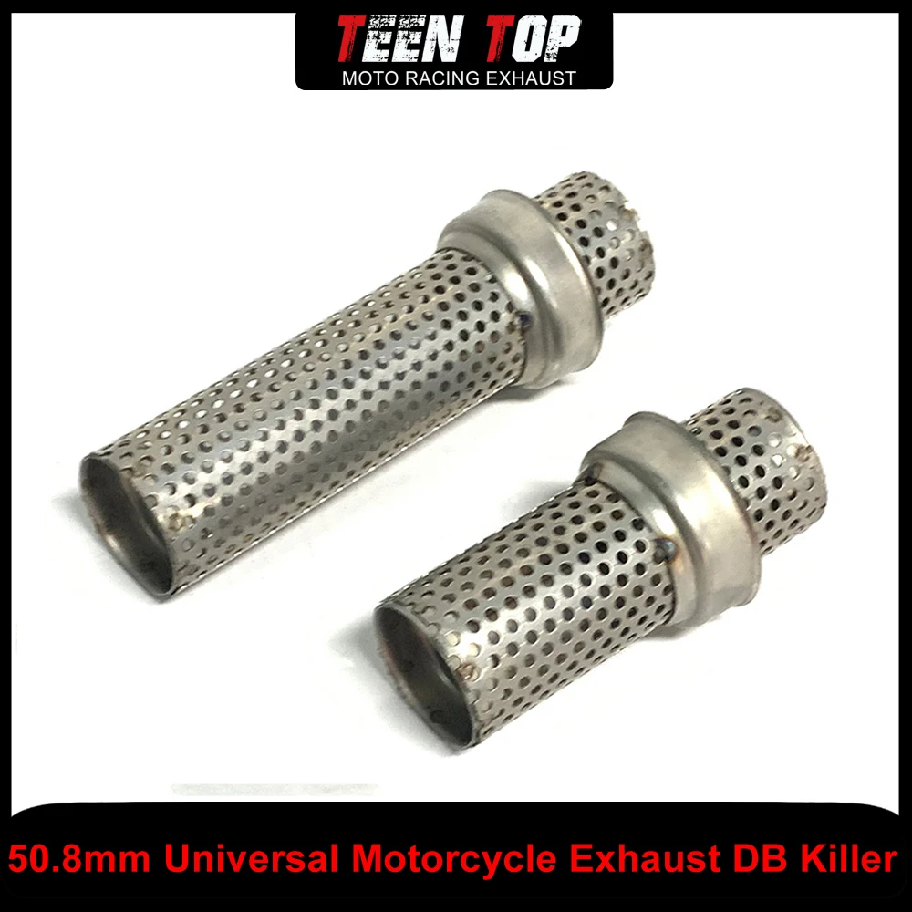 50,8mm 60,5mm Abnehmbarer DB-Killer Universeller Motorrad-Auspuff Schalldämpfer 100mm Moto Geräuschdämpfer