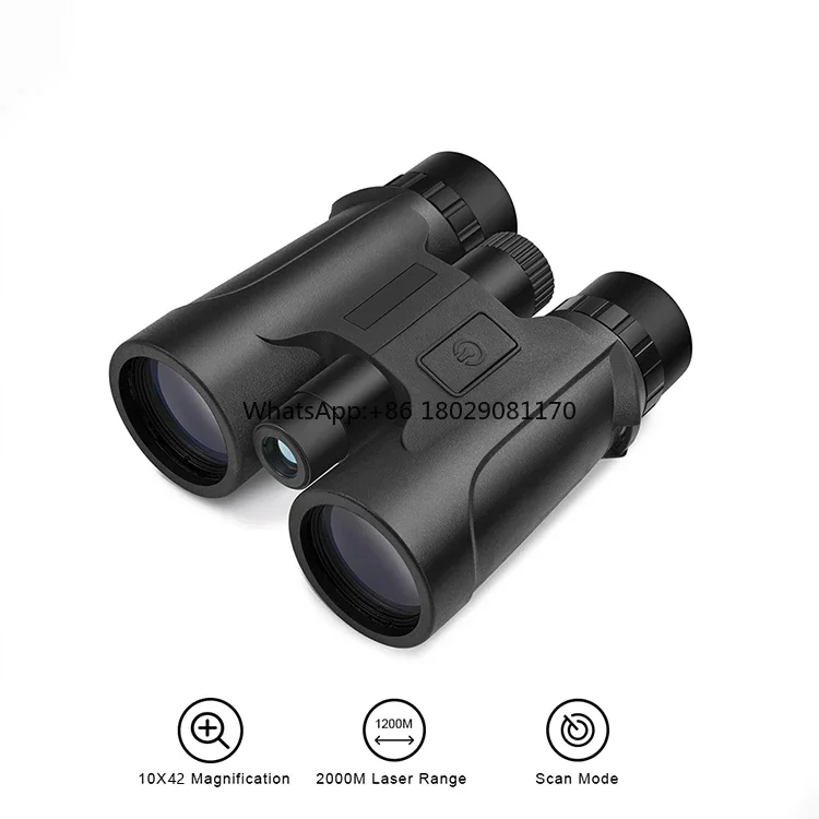 10X42mm Binocular with Rangefinder 2000M Laser Range Finder Binoculars Hunting Distance meter