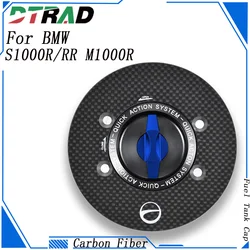 Carbon Fiber Quick Release Fuel Tank Cap For BMW S1000R S1000RR M1000R M1000RR 2025 2026 Motorcycle Key Plug Lock Oil Gas Cover