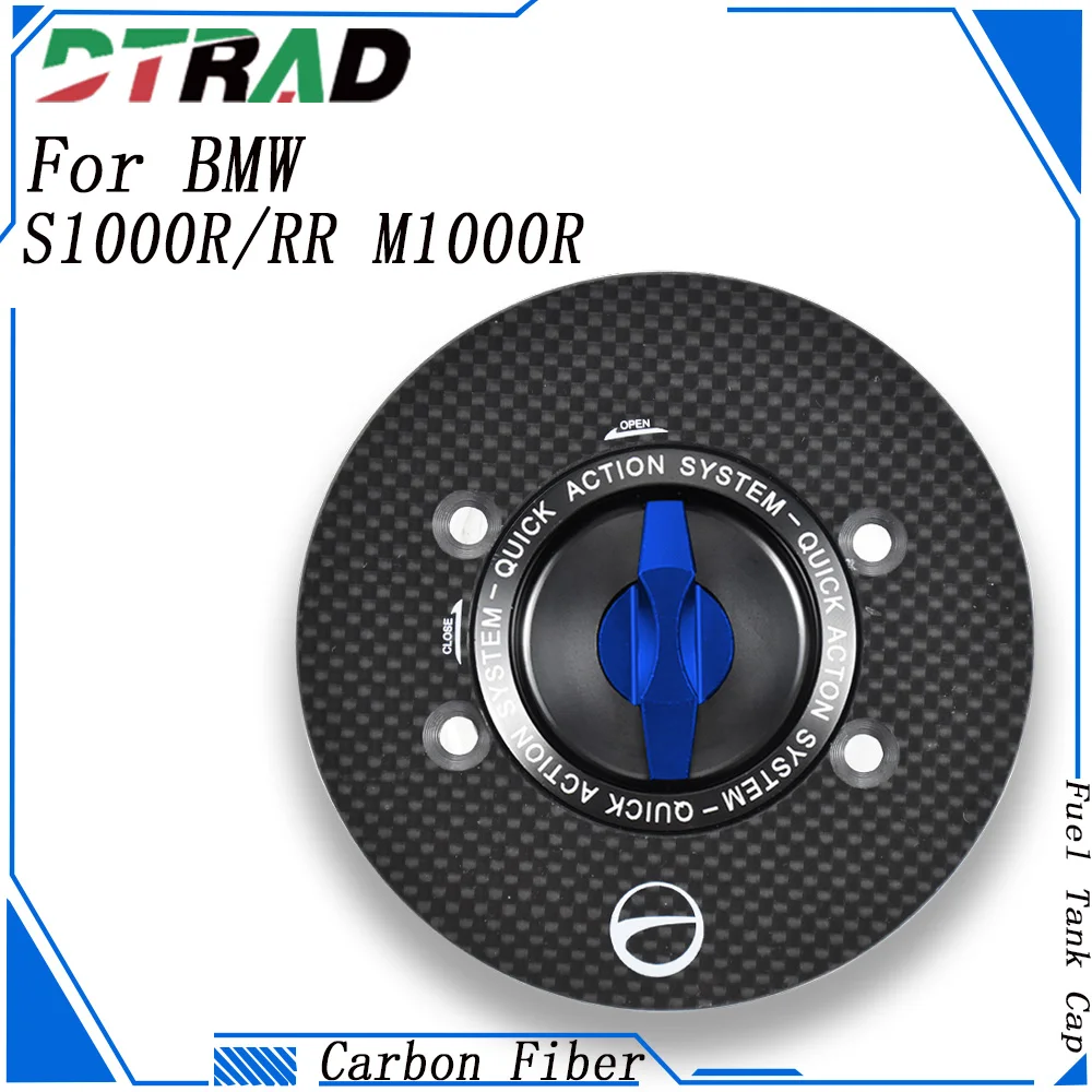 Carbon Fiber Quick Release Fuel Tank Cap For BMW S1000R S1000RR M1000R M1000RR 2025 2026 Motorcycle Key Plug Lock Oil Gas Cover