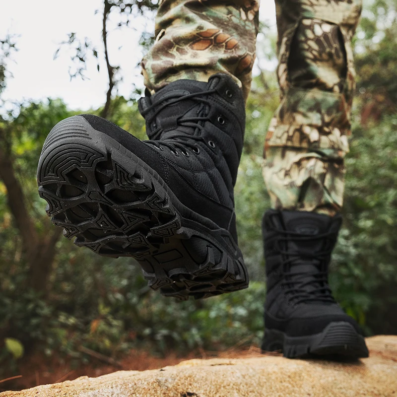الخريف/الشتاء رجل المشي لمسافات طويلة حذاء الدانتيل يصل الرجال أحذية الصيد في الهواء الطلق الرجال أحذية التنزه الرجال حذاء السفر حذاء رجالي للتخييم #1