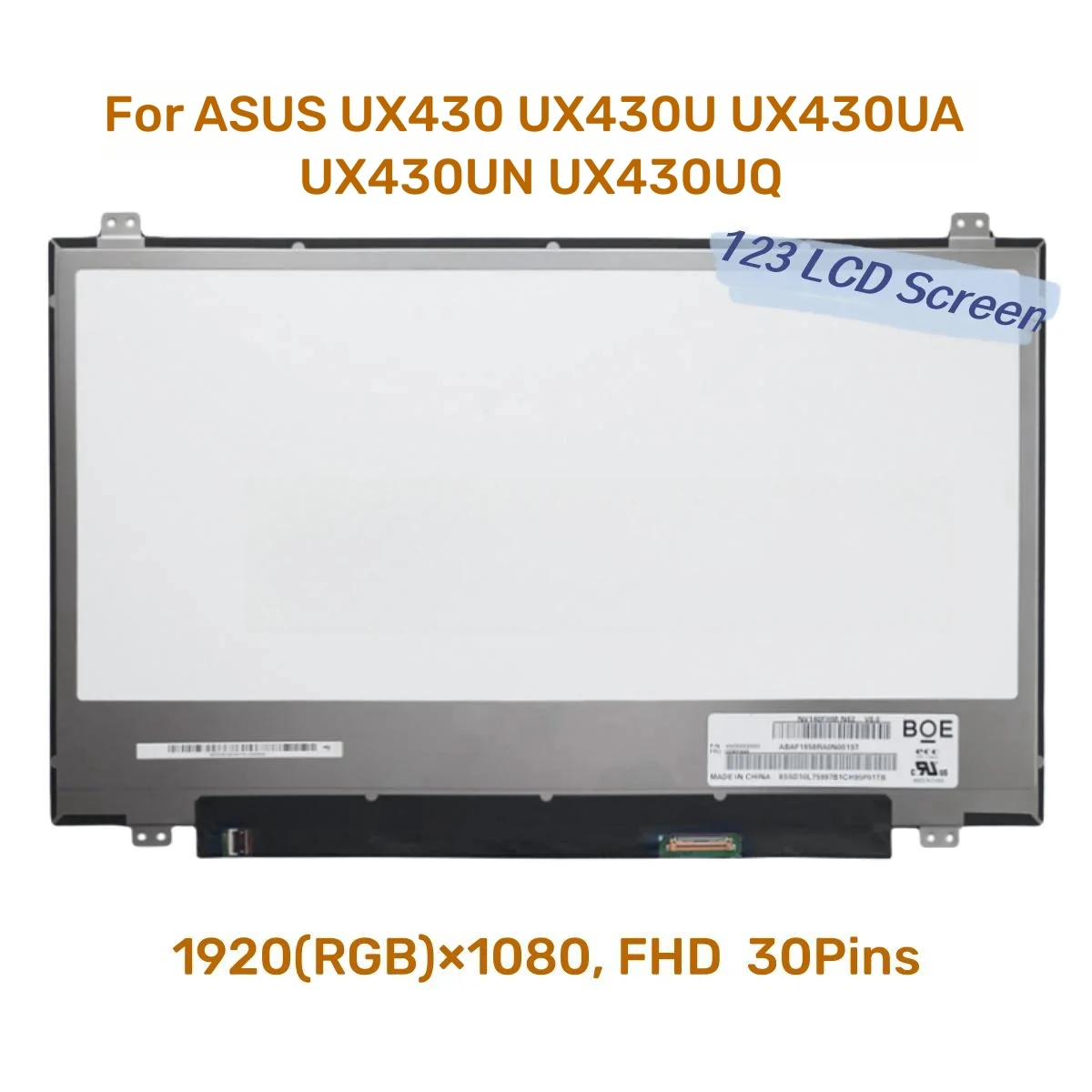 

ЖК-экран 14,0 дюйма для ASUS UX430 UX430U UX430UA UX430UN UX430UQ IPS FHD 1920X108 0, 30 контактов, матрица замены панели