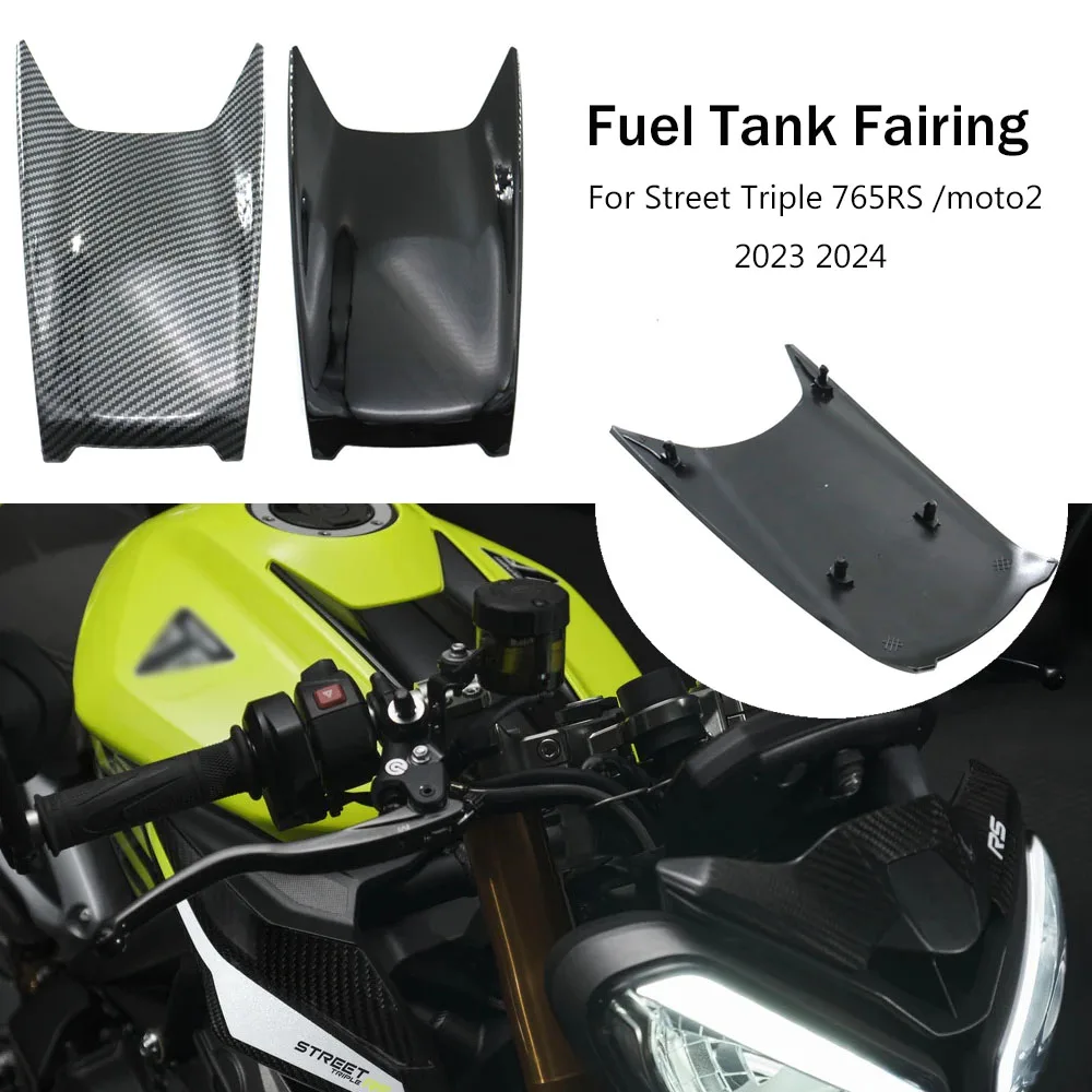 For Street Triple 765RS /moto2 2023 2024 Gas Fuel Tank Air Box Front Upper Cover Carbon Fiber Fairing Cowl  New Motorcycle