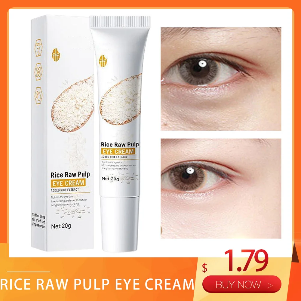 

Rice Raw Pulp Essence Under Eye Moisturizer Lifting Moisturizing Eye Cream For Puffiness Bags And Dark Circles Under Eye Care