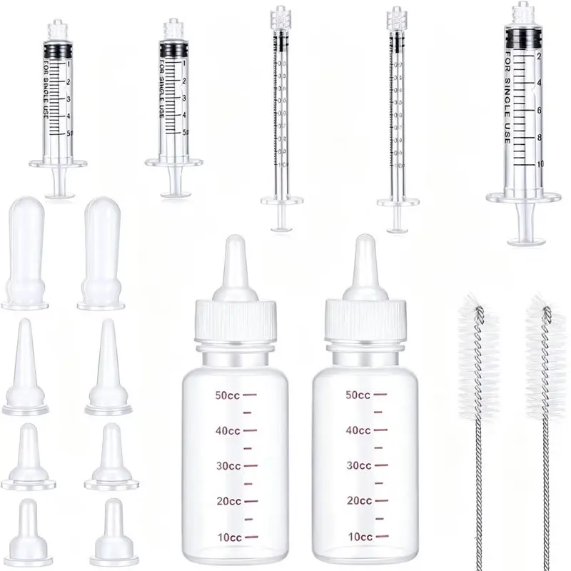 AWAH Puppy Nursing Bottle Kit 17 Pcs Syringe Set