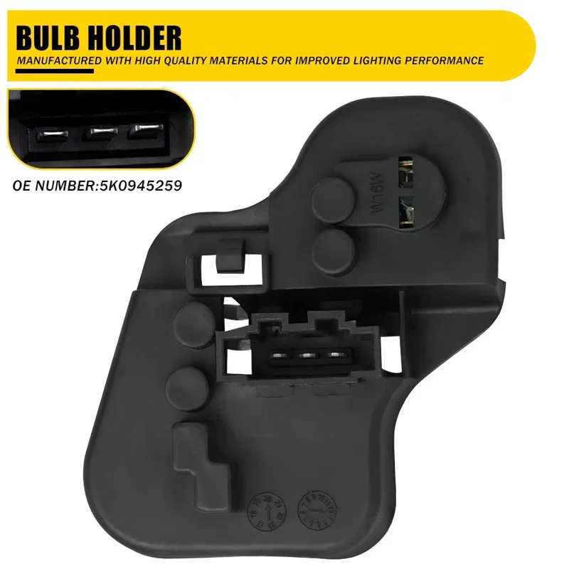 

[CR2] Tail Light Bulb Holder 5K0945259 For VW Golf 6 MK6 2009 2013 Rear Left Inner