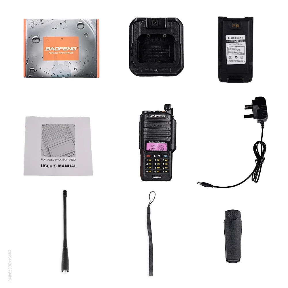 High Power Walkie-talkie Baofeng UV-9R Plus Waterproof IP68 VHF UHF Two Way Radio UV9R Plus Portable Ham CB Radio for Hunting