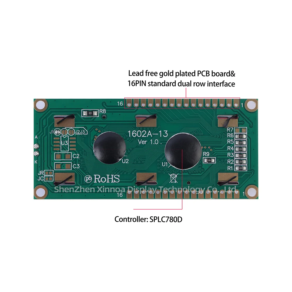 LCD1602A-13 LCD 1602A-13 Module Orange Screen 16x2 Character LCD Display Module SPLC780D Controller