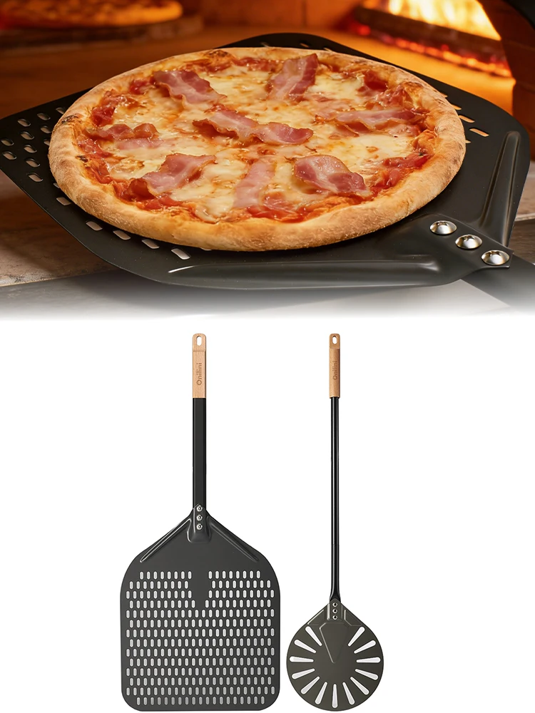 

Набор лопаток для пиццы SHANGPEIXUAN, 2 шт., короткие, из алюминиевого сплава, с твердым анодированием, с деревянной ручкой, аксессуары для духовки