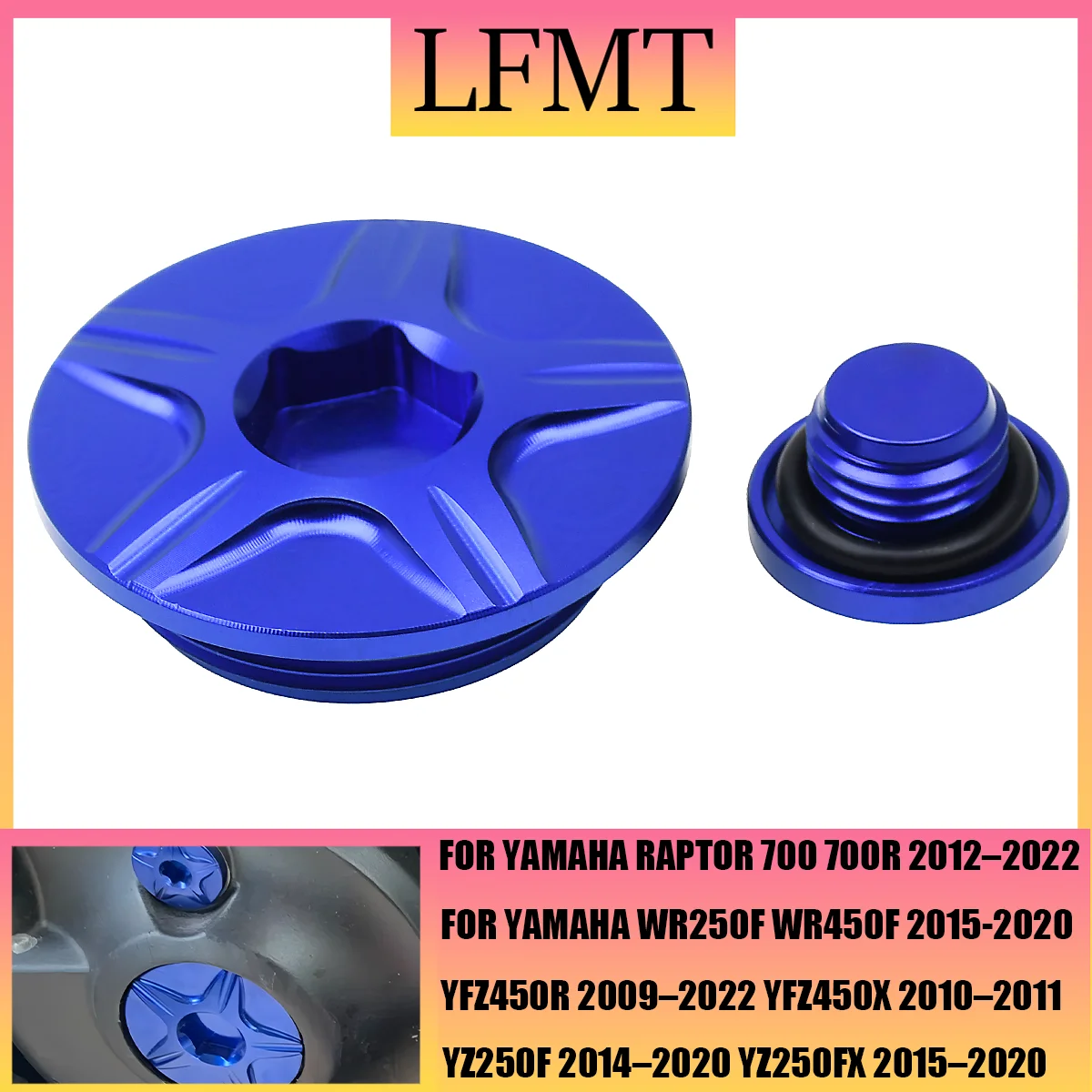 

CNC Aluminum Engine Cover Cap Plug Kit For Yamaha RAPTOR 700 700R YFZ450X YZ250F WR250F WR450F YFZ450R YZ250FX YZ450F YZ450FX YZ