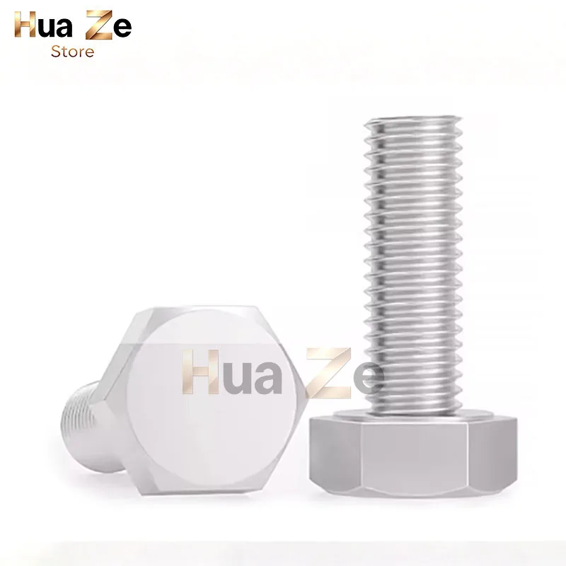 Aluminium 6061 External Hex Head Bolts M3 M4 M5 M6 M8 M10 M12 M16 Metric Thread DIN933 Outside External Hexagon Head Screw