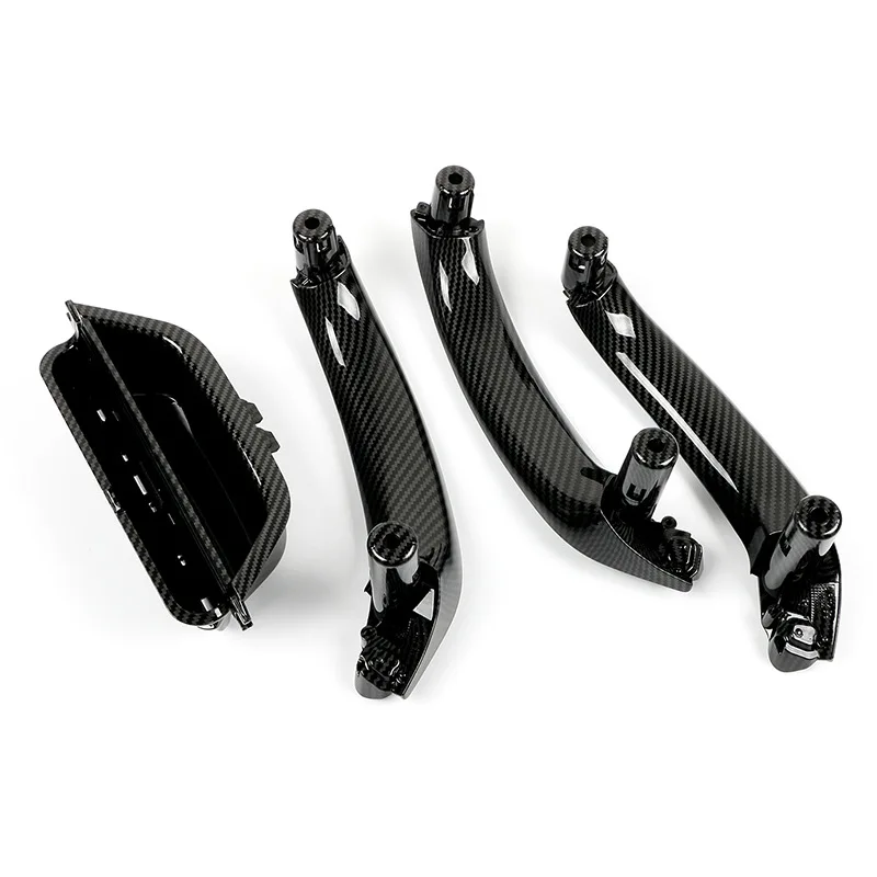 4Pcs/Set For BMW X3 X4 F25 F26 2010-2017 LHD Carbon Fiber Car Left Right Interior Inner Door Handle Panel Pull Trim Cover