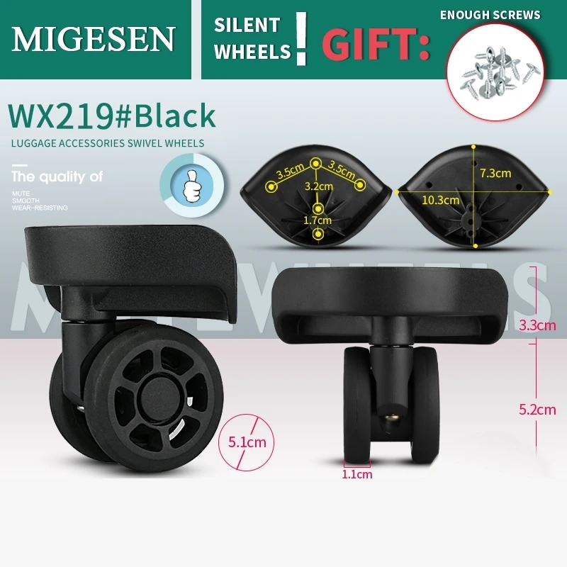

Luggage wheel accessories nylon wear-resistant casters trolley case removable shock-absorbing wheels password box rollers