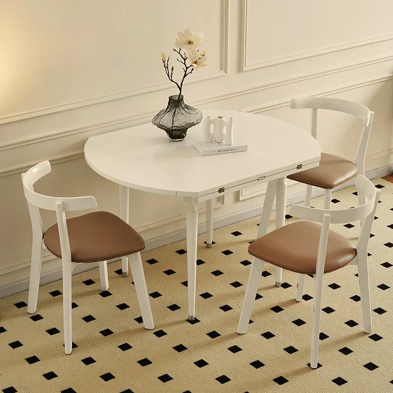 

Practical Practical Circular Solid Wood Folding Dining Table, Modern And Square And Circle For Household Small Units