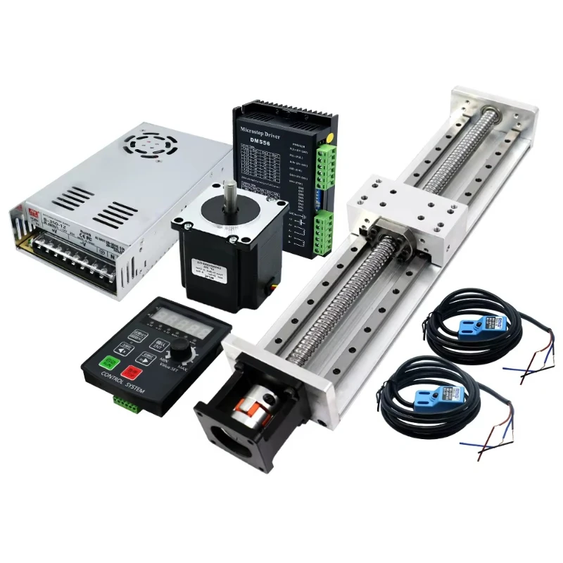 Width Linear Modular Actuator Motorized Slide Ball Screw Rail Slide CNC System with Stepper Motor Kit