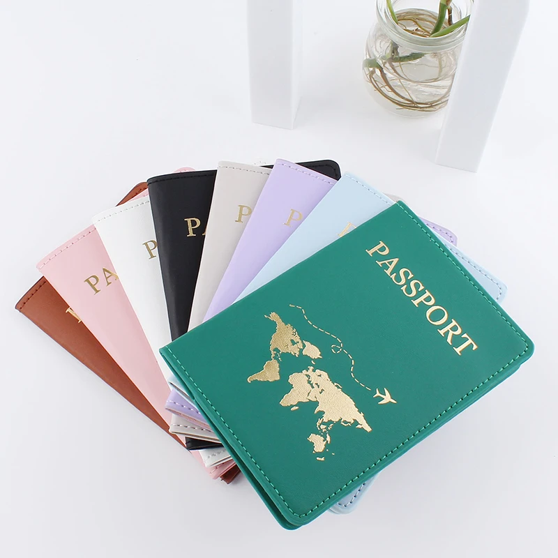 Couple Line Passport Cover Fashion New Travel Bank Card Document Bag PU Leather Holder Lovers Passport Holder Funda Pasaporte