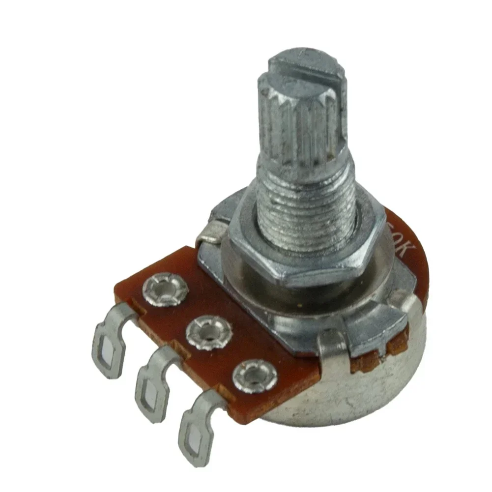 

Brand New Guitar Potentiometer Guitar Parts/kits A500K Approx.10g B250K B500K Metal Plastic Potentiometer 1 Pcs