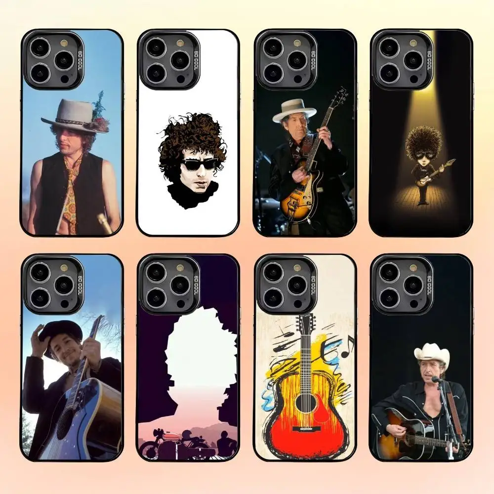 

Singer B-Bob Dylan Phone Case For iPhone16 15 14 13 12 Pro Max Grey Black Matte Laser Metallic Aurora Funda