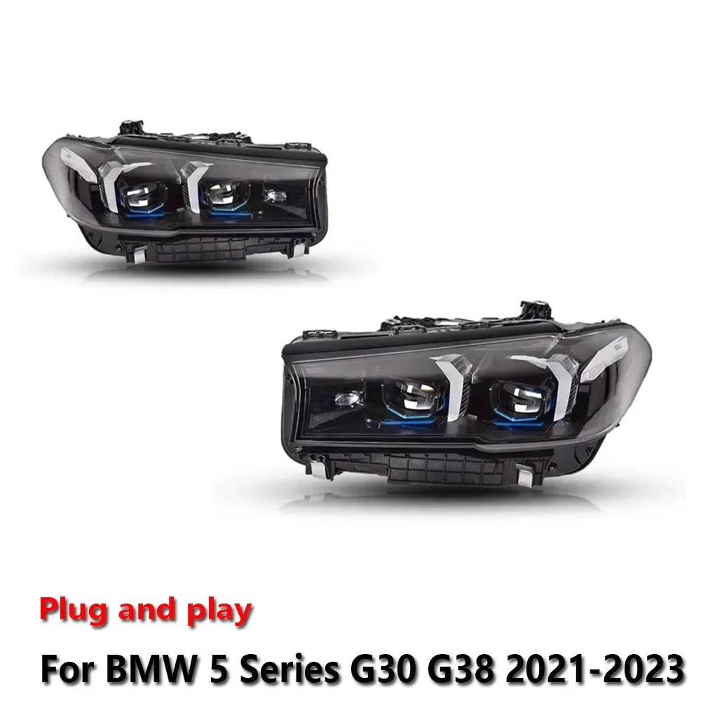 

Car LED Headlight Assemblies For BMW 5 Series G30 G38 2021-2023 DRL Brake Turn Signal Lamp Plug And Play