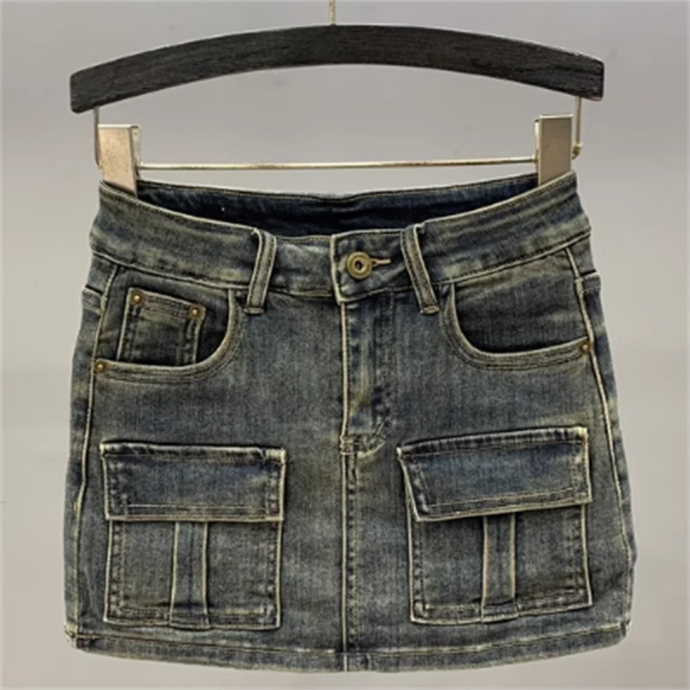 

skirt women new design pocket mini skirt stretch jean