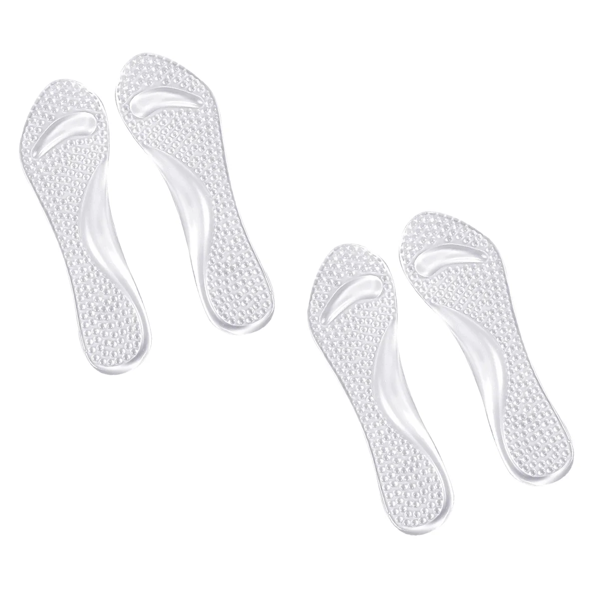 2 Pairs Non-slip Massage Mat Foot Therapy Insoles Arch Support Gel Shoes Pads Care Tool Heel Pumps for Women