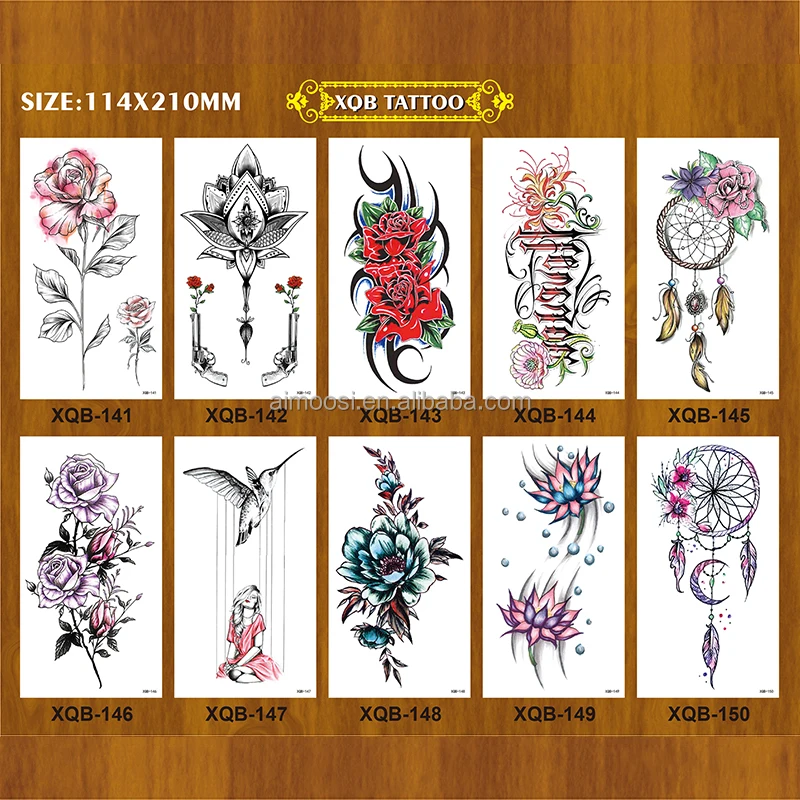 10pcs/20pcs Tattoo Sticker Popular Small Tattoo Stickers Henna Stencils Body Painting Stencil Paper Tattoo Temporary Waterproof