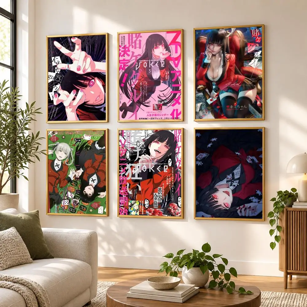 Anime Kakegurui Self-adhesive Art Poster HD art sticky wall waterproof home living room bedroom bar aesthetic decoration