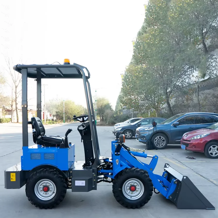 Factory Customized Mini Loader New Energy Diesel Loader Mini Skid Motor 1 Ton Agricultural Use Front Loader  Electric Loader