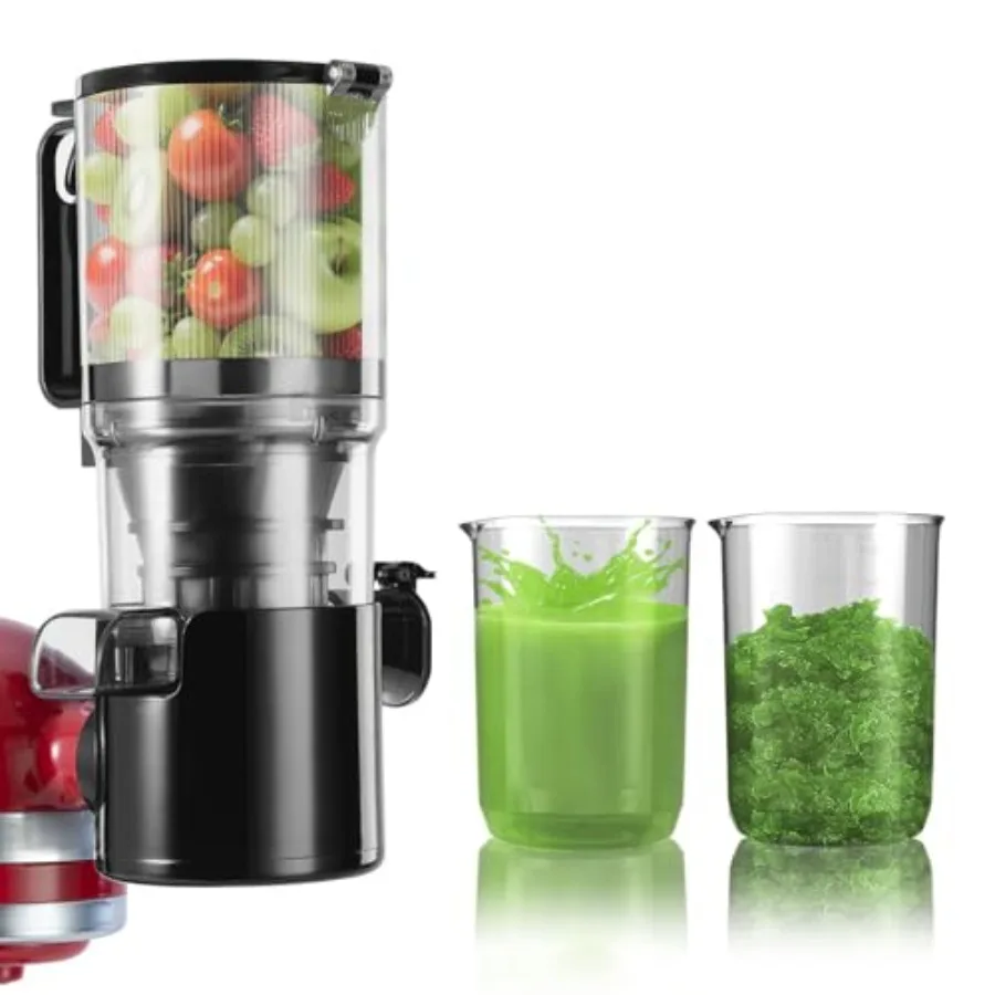 

Masticating Juicer Attachment for KitchenAid Stand MixerSlow Cold Press Juicer for Kitchenaid Accessory with 4.5" Large Feed Ch
