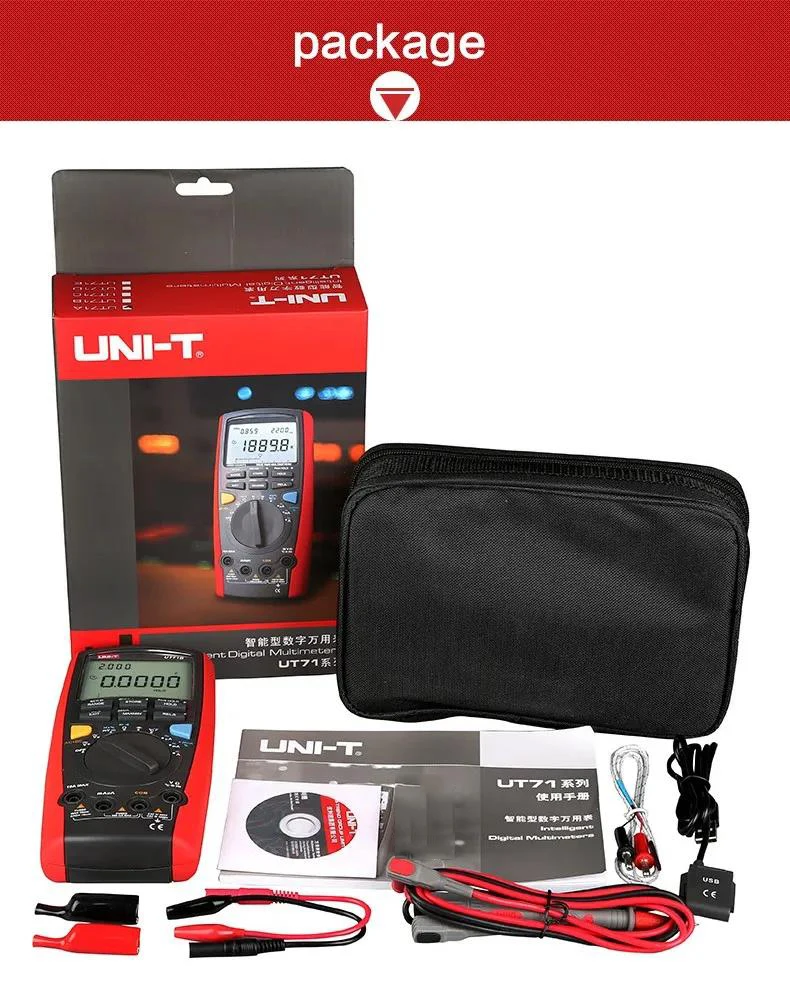 UNI-T UT71D Smart Multimeter Intelligent True RMS Digital Volt Amp Ohm misuratore di capacità termometro interfaccia USB Software per PC