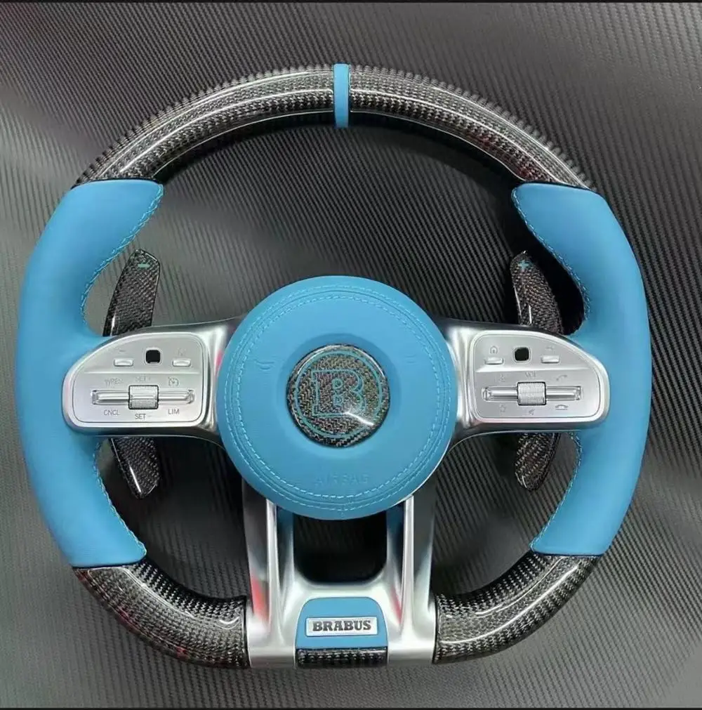 For Mercedes-Benz G-Class W463G500G55G350 modified new and old AMGG63 carbon fiber steering wheel with oled assembly