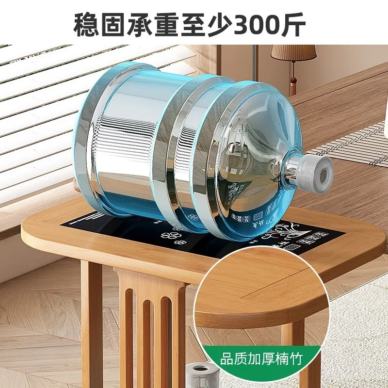 Mobiele kleine salontafel zijkast waterkoker geïntegreerde theekast woonkamer balkon kantoor niet-massief houten theewagen